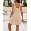 imageBlooming Jelly Women Bathing Suit Cover Up Swim Beach Dresses Cover Ups V Neck Lace Trim Swimsuit CoverupsBeige
