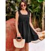 imageBlooming Jelly Women Bathing Suit Cover Up Swim Beach Dresses Cover Ups V Neck Lace Trim Swimsuit CoverupsBlack
