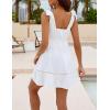 imageBlooming Jelly Women Bathing Suit Cover Up Swim Beach Dresses Cover Ups V Neck Lace Trim Swimsuit CoverupsWhite