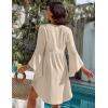 imageBlooming Jelly Womens Swimsuit Coverup V Neck Chiffon Bathing Suit Beach Dress Flowy Swim Bikini Cover UpApricot