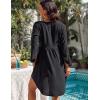 imageBlooming Jelly Womens Swimsuit Coverup V Neck Chiffon Bathing Suit Beach Dress Flowy Swim Bikini Cover UpBlack