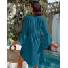 imageBlooming Jelly Womens Swimsuit Coverup V Neck Chiffon Bathing Suit Beach Dress Flowy Swim Bikini Cover UpBluegreen