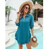 imageBlooming Jelly Womens Bathing Suit Cover Up Swimsuit Beach Cover Ups Summer Bikini Shirt Dress Ruffle Mini SundressBluegreen