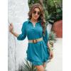 imageBlooming Jelly Womens Bathing Suit Cover Up Swimsuit Beach Cover Ups Summer Bikini Shirt Dress Ruffle Mini SundressBluegreen