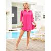 imageBlooming Jelly Womens Bathing Suit Cover Up Swimsuit Beach Cover Ups Summer Bikini Shirt Dress Ruffle Mini SundressRosered