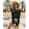 imageBlooming Jelly Womens Crochet Swimsuit Coverup Hollow Out Two Piece Set Bathing Suit Cover Up Beach OutfitsBlack
