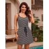 imageBlooming Jelly Womens Hollow Out Swimsuit Cover Up Criss Cross Back Swim Coverup Spaghetti Strap Boho Summer Dress 2025Black Striped
