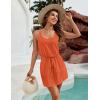 imageBlooming Jelly Womens Hollow Out Swimsuit Cover Up Criss Cross Back Swim Coverup Spaghetti Strap Boho Summer Dress 2025Orange