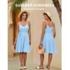 imageBlooming Jelly Womens Swimsuit Coverup Bathing Suit Cover Ups Beach Dress Spaghetti Strap Pleated SwimwearBlue