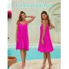 imageBlooming Jelly Womens Swimsuit Coverup Bathing Suit Cover Ups Beach Dress Spaghetti Strap Pleated SwimwearHot Pink