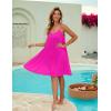 imageBlooming Jelly Womens Swimsuit Coverup Bathing Suit Cover Ups Beach Dress Spaghetti Strap Pleated SwimwearHot Pink