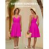 imageBlooming Jelly Womens Swimsuit Coverup Bathing Suit Cover Ups Beach Dress Spaghetti Strap Pleated SwimwearHot Pink