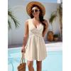 imageBlooming Jelly Womens Swimsuit Coverup Beach Bathing Suit Cover Up Color Block Sundress Summer Tank Dress with PocketsApricot