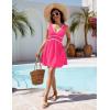 imageBlooming Jelly Womens Swimsuit Coverup Beach Bathing Suit Cover Up Color Block Sundress Summer Tank Dress with PocketsHot Pink