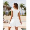 imageBlooming Jelly Womens Swimsuit Coverup Ruffle Sleeve Bathing Suit Cover Up V Neck Summer Bikini Cover UpSmallWhite