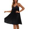 imageBlooming Jelly Womens Swimsuit Coverup Bathing Suit Cover Ups Beach Dress Spaghetti Strap Pleated SwimwearBlack