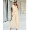 imageBlooming Jelly Women Dressy Jumpsuits One Piece Business Casual outfits Ruffle Sleeve V Neck Belted Summer RompersOffwhite