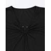 imageBlooming Jelly Womens Long Sleeve Bodysuit V Neck Sexy Tops Slimming Body Suits Clothes 2023Black