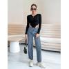imageBlooming Jelly Womens Long Sleeve Bodysuit V Neck Sexy Tops Slimming Body Suits Clothes 2023Black02