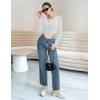 imageBlooming Jelly Womens Long Sleeve Bodysuit V Neck Sexy Tops Slimming Body Suits Clothes 2023White02