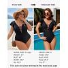 imageBlooming Jelly Womens Plus Size One Piece Swimsuit Tummy Control Bathing Suit Cute V Neck Maternity SwimwearBlack