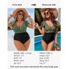 imageBlooming Jelly Womens Plus Size One Piece Swimsuit Tummy Control Bathing Suit Cute V Neck Maternity SwimwearBlack and Army Green