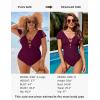 imageBlooming Jelly Womens Plus Size One Piece Swimsuit Tummy Control Bathing Suit Cute V Neck Maternity SwimwearFuchsia