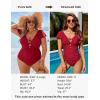 imageBlooming Jelly Womens Plus Size One Piece Swimsuit Tummy Control Bathing Suit Cute V Neck Maternity SwimwearRed