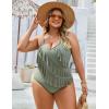imageBlooming Jelly Womens One Piece Swimsuit Slimming Modest Bathing Suit Full Coverage Ruffle Swim Suits 2025 SwimwearArmy Green