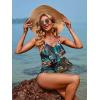imageBlooming Jelly Womens One Piece Swimsuit Tummy Control Bathing Suit Modest Cute Slimming Flattering Ruffle Ladies SwimwearBlack Floral