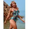 imageBlooming Jelly Womens One Piece Swimsuit Tummy Control Bathing Suit Modest Cute Slimming Flattering Ruffle Ladies SwimwearBlack Floral