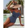 imageBlooming Jelly Womens One Piece Swimsuit Tummy Control Bathing Suit Modest Cute Slimming Flattering Ruffle Ladies SwimwearDusty Blue