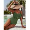 imageBlooming Jelly Womens One Piece Swimsuit Tummy Control Bathing Suit Modest Cute Slimming Flattering Ruffle Ladies SwimwearGreen