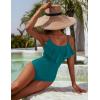 imageBlooming Jelly Womens One Piece Swimsuit Tummy Control Bathing Suit Modest Cute Slimming Flattering Ruffle Ladies SwimwearPeacock Blue