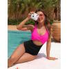 imageBlooming Jelly Womens One Piece Swimsuits Push Up Tummy Control Bathing Suit Cutout Ruched Slimming Swim Suits 2025Black Pink