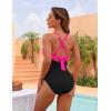 imageBlooming Jelly Womens One Piece Swimsuits Push Up Tummy Control Bathing Suit Cutout Ruched Slimming Swim Suits 2025Black Pink