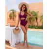 imageBlooming Jelly Womens One Piece Swimsuits Push Up Tummy Control Bathing Suit Cutout Ruched Slimming Swim Suits 2025Fuchsia