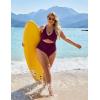 imageBlooming Jelly Womens One Piece Swimsuits Push Up Tummy Control Bathing Suit Cutout Ruched Slimming Swim Suits 2025Fuchsia