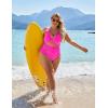 imageBlooming Jelly Womens One Piece Swimsuits Push Up Tummy Control Bathing Suit Cutout Ruched Slimming Swim Suits 2025Hot Pink
