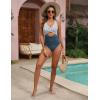 imageBlooming Jelly Womens One Piece Swimsuits Push Up Tummy Control Bathing Suit Cutout Ruched Slimming Swim Suits 2025Striped Blue