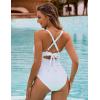 imageBlooming Jelly Womens One Piece Swimsuits Push Up Tummy Control Bathing Suit Cutout Ruched Slimming Swim Suits 2025White