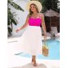 imageBlooming Jelly Women Plus Size One Piece Swimsuit Tummy Control Bathing Suit Ruched Drawstring Swim Suit Modest SwimwearHot Pink
