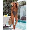 imageBlooming Jelly Womens One Piece Swimsuit Tummy Control Bathing Suit Sexy Flattering Cheeky High Cut Out Cute Ladies SwimwearBrown Leopard
