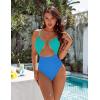 imageBlooming Jelly Womens One Piece Swimsuit Tummy Control Bathing Suit Sexy Flattering Cheeky High Cut Out Cute Ladies SwimwearCornflower Blue