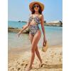 imageBlooming Jelly Womens One Piece Swimsuit Tummy Control Bathing Suit Sexy Flattering Cheeky High Cut Out Cute Ladies SwimwearLeopard