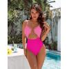imageBlooming Jelly Womens One Piece Swimsuit Tummy Control Bathing Suit Sexy Flattering Cheeky High Cut Out Cute Ladies SwimwearMagenta