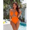 imageBlooming Jelly Womens One Piece Swimsuit Tummy Control Bathing Suit Sexy Flattering Cheeky High Cut Out Cute Ladies SwimwearOrange