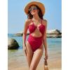 imageBlooming Jelly Womens One Piece Swimsuit Tummy Control Bathing Suit Sexy Flattering Cheeky High Cut Out Cute Ladies SwimwearRed