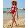 imageBlooming Jelly Womens One Piece Swimsuit Tummy Control Bathing Suit Sexy Flattering Cheeky High Cut Out Cute Ladies SwimwearRed