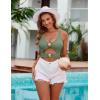 imageBlooming Jelly Womens One Piece Swimsuits O Ring Cheeky Bathing Suit Sexy Cut Out Swim Suit High Cut Cute Swimwear 2025Army Green